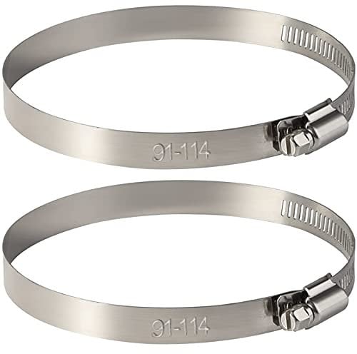 2 Stück Schlauchschellen Einstellbare Edelstahl 91-114 mm Schlauchklemme Schlauch Clips zur Befestigung von flexiblen Schläuchen