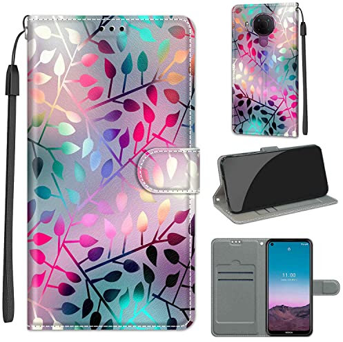 Hülle für Nokia 5.4, Premium Leder PU Handyhülle, Stoßfest Handyhülle Klapphüllen Flip Case Wallet mit [Kartenfach] für Nokia 5.4