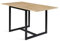 IDMarket – Mesa de comedor extensible rectangular Detroit 6-8 personas, diseño industrial 80-160 cm