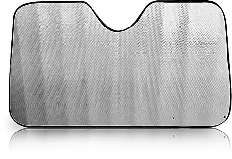 Enerfero Parasol Coche Delantero,Parasol de Ventana Delantera Parasol Luna de Coche Metalizado Cortina Reflectante para Vehículo Protección Rayos UV Parabrisas fabrique Europeo. (140cmX80cm)