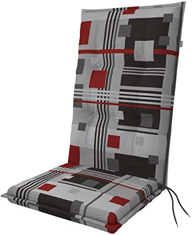 Doppler / Hochlehner Living/Gartenstuhlauflage/Hochlehner/Quadrat Rot/ca. 119 x 48 x 6 cm