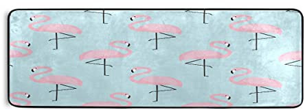 Mintgrün Flurläufer Teppiche Küche Bodenmatten Wäsche Bauernhaus Wohnzimmer Dekor Bereich Teppich 183 x 61 cm Elegant Pink Flamingo Tier