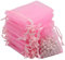 Leeyunbee 100 Stück Rosa Organzasäckchen 7 x 9 cm Organzabeutel, Säckchen Geschenk Schmuck Hochzeit Bonbonsbeutel Für Festival Party und Hochzeit, Satin-Kordelzug
