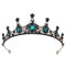 Frauen Schwarz Kristall Tiara Kronprinzessin Mädchen Elf Stirnband Strass Geschenk für Kostüm Hochzeit Braut Brautjungfer Abschlussball Geburtstag Festzug Halloween Haarschmuck Geschenk Barock 6#