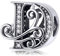 925 Sterling Silber Charm mit D Buchstabe des Alphabets für Pandora Armbänder und europäische Halsketten.