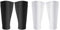 2 Paar Fußball Shin Guards, Fussball Schienbein Schoner Socken, Weich Wadenärmel Schienbeinschutz Schwarz & Weiß, Atmungsaktiv Schienbeinschonerhalter mit Tasche für Anfänger Laufen