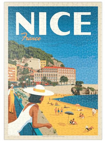 MyPuzzle Frankreich: Nizza, Vintage Poster - Premium 500 Teile Puzzle - MyPuzzle Sonderkollektion von Anderson Design Group