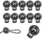 Tadipri 1-Loch Kordel Stopper, 10 Stück, In Schwarz, Bis Ø 5 Mm Kordel, Band Klemme Für Jacke, Sportkleidung, Rucksack, Gummikordel Stopper, Schnellverschluss Schnürsenkel, Schnur Rutsche