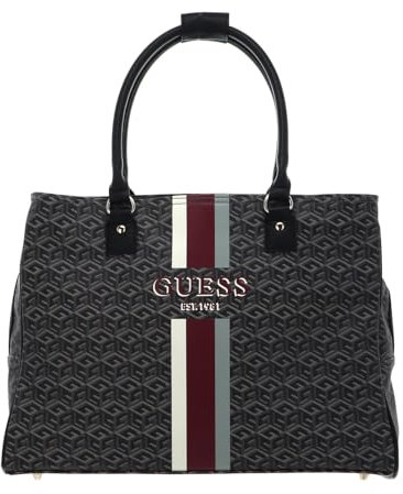 GUESS Wilder Weekender Charcoal Logo