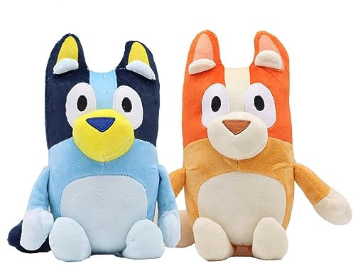 Maomoto Bluey & Bingo Heeler Family Plush Toy - 28cm/11'' Soft Figures for Ages 3-8 Years