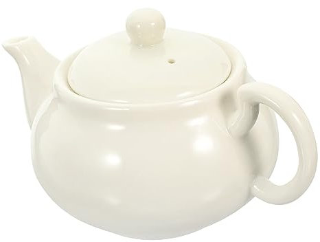 HOMSFOU Juego De Té De Porcelana Blanca. Juego De Te Gongfu Tetera Con Infusor Tetera De Kung Fu Teteras Para Te Tetera De Viaje Pequeña Tetera Beber Té Olla Ruyi Cerámica Familiar