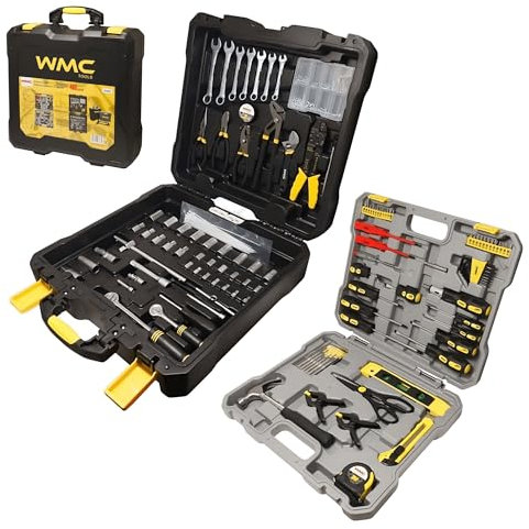 WMC TOOLS 400-teiliges werkzeugset Profi Set mit robustem Koffer, vielseitigem tool set für Heimwerk, Garage, Werkstatt, präzise Werkzeuge für Auto, Renovierung und DIY-Projekte
