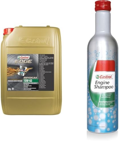 Castrol EDGE 10W-60, 20 Liter + Shampoo, 300 ml