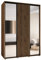 ABIKSMEBLE Lanko 2 Armoire à Trois Portes Coulissantes avec Miroir, Barre, Étagères - Moderne Armoire de Rangement pour Chambre, Salon - 235,2x180x60 cm - Artisan Artisan Noir