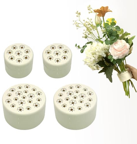 Snail Garden 4 Pcs 2 Größen Silikon Spirale Stielhalter, einstellbares Loch Ikebana Stielhalter für Vase Blumenarrangement, Bouquet Twister für Haus Hochzeit Bouquet Dekoration