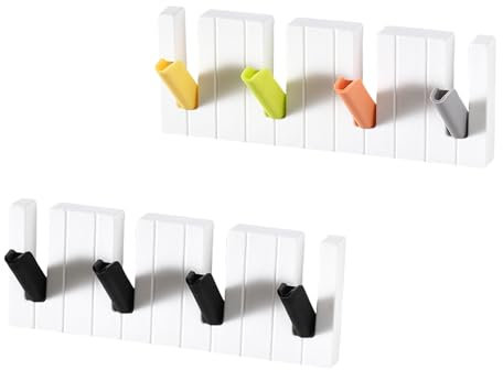 FENGZIZH Adhesive Door Hooks,Convenient Key Holder for Wall,Small Hooks for Hanging,Multipurpose Stick On Hooks as Bedroom & Kitchen Accessories