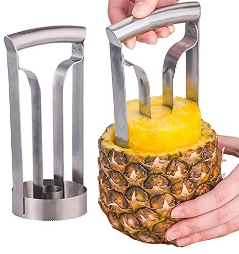 Pineapple Cutter Slicer and Corer, Pineapple Cutter Slicer Stainless Steel Pineapple Corer Fruit Core Remover for Kitchen Fruit Rings 8cm
