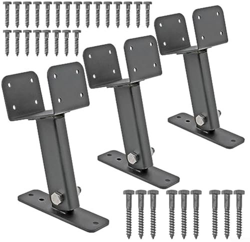 Massima stabilità e sicurezza con montante per tetto in acciaio inox, supporta travi per pergola da 4,7 m (set da 3 pezzi tipo B)