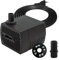 Mini bomba de agua de 4 W, 280 L/H 110 V-220 V, 8 LED, para acuarios, estanques, fuentes, pequeñas bombas sumergibles con 2 boquillas, adecuadas para acuarios pequeños, bombas de acuario, jardines