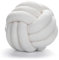 Vaileal Knotenkissen, 28cm Geknotetes Wurfkissen, Handgewebte Knot Pillow, Knotenkugelkissen, Runde Knoten Dekokissen, Ballkissen, Plüsch Ball Knoten Kissen, Knotbugelwurf Kissen für Home Decor, Weiß