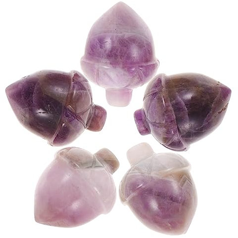 ULDIGI 5stücke Mini-zapfen-Ornamente Zum Dekorieren Jade-zapfen-bastelarbeiten Für Schreibtisch Natürliche Kegel-skulpturen Heimdekorationen Bastel-Ornament Für