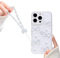 Reownest Clear for iPhone 16 Pro Max Case, Cute Bling 3D Bowknots Pearl Aesthetic Pattern, Glitter Sparkle Back Lens Protective Phone Cover for Women Girls +Chain