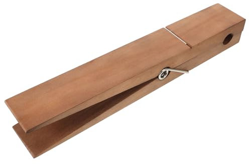 MAGICLULU Pince À Linge Géante en Bois Porte-Serviettes Robuste pour Salle De Bain Buanderie