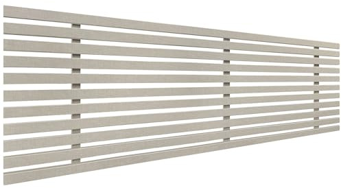 DHOME Recycled Holz Kopfteil MDF Japanischer Stil Paletten Bed Paletten Beschläge inklusive (160cm, Leinen-Finish)