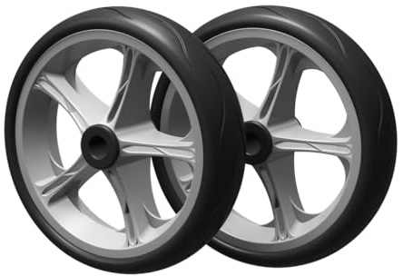 2 x PU Rad Ø 260 mm Gleitlager Ersatzrad PANNENSICHER, schwarz/grau
