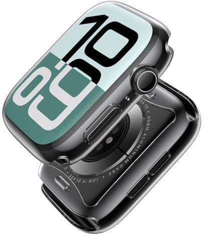Misxi 2-Stück Schutzhülle Kompatibel mit Apple Watch Series Series 11 (2025) Series 10 46mm Displayschutz, Rundum HD Klar Ultradünne Schutz TPU Hülle für iWatch, 2 Transparente