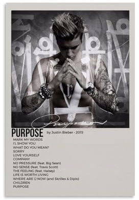 Justin BieberPeople-Poster, berühmte Sänger, Schauspieler, Sportsportler, Druckposter, Leinwandbilder, Dekoration, Rap-Stern-Druck, charakteristische dekorative Gemälde, 30 x 45 cm, ungerahmt, 24