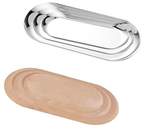 3 Pezzi Stampo per Ceramica Ovale Strumenti per Ceramica Stampi in Acciaio Inox Stampi per Ceramica in Argilla 3 Dimensioni