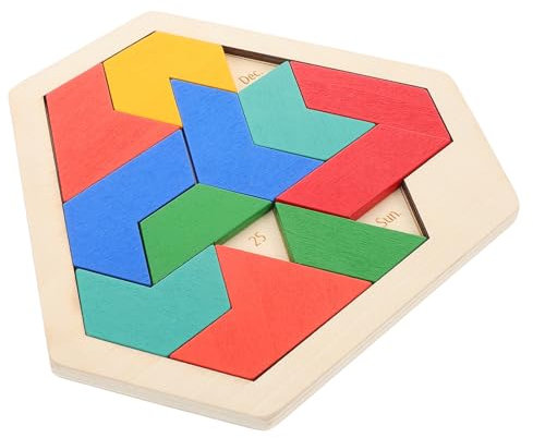 VICASKY Puzzle für familienspiele Kinderpuzzle Logikspiel Holzpuzzle für Kleinkinder Gehirnrätsel für Erwachsene Holzwürfelpuzzle Sechseckiges Holzpuzzle-