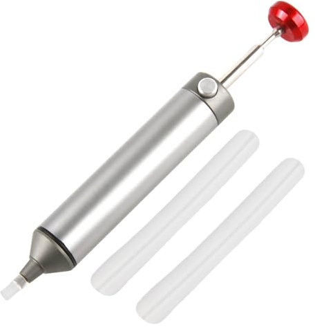 Solder Sucker with Silicone Tip Strong Desoldering Pump Remover Portable Soldering Wick Gun Aluminum Housing Professional Welders Accessory
