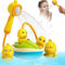 Cabezal de Ducha Desmontable Patito para Bebés + 3 juguetes de baño de pato & Bomba de Agua Eléctrica con Barco–Juguetes Acuáticos Educativos para Recién Nacidos–Juegos para Lavado de Cabello Infantil