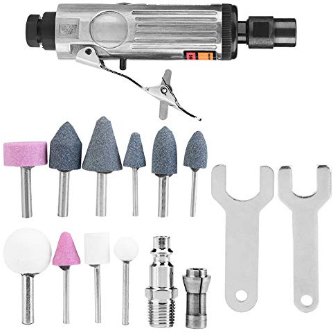 Hochleistungs -Metall -Pneumatik -Schleifermaschine - Poliermühle Werkzeug -Set für Effizientes Schleifen, Finishing und Polieren von Formen, Schmuck, Glas und Mehr - Kompakt,