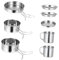 ibasenice 1 Satz Topfset Aus Edelstahl Rostfrei Picknick Im Freien Kochen Campingtopf Camping-kochtopf Essentials Tragbar Bausatz Campingkessel Rucksackkochgeschirr Silber