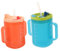 Sosoport 2 Vasos Con Pajita Para Bebé: Vaso De 300 Ml Con Boca De Pato Y Escala De Medición. Diseño Único De Pajita Para Leche Y Agua.