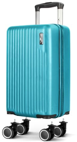 LUGG 40cm Vacay Suitcase, ABS Hard Shell Cabin Luggage with Aluminium Trolley Handle, 360° Spinner Wheels, Water-Resistant & Durable, Ryanair Underseat Compatible Travel Bag (40x30x20cm)