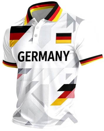 Fussballtrikot Herren Deutschland 2026, Auswärts T Shirt Deutschland Herren, Festivals Wettkämpfe Trainingsshirt Oversize Alltag Sportshirt Germany Football Shirts Wine XL 1