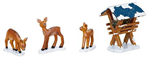 Hubrig Winterkinder Futterkrippe mit 3 Rehe