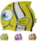 Malmsten Cuffia da Piscina in Silicone a Forma di Pesce Tropicale Taglia Unica per Il Nuoto (Giallo)