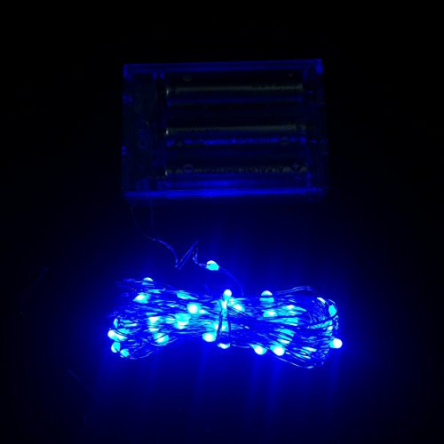 Ficelle des Lumières Fée Micro LED 3AA à piles - Bleu