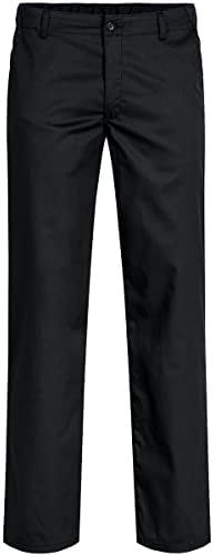Greiff Gastro Moda Cuisine Basic 110 8000 - Pantalones de cocina para hombre, color negro, negro, 48