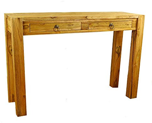 livasia Asiatische Anrichte aus Massivholz – 110x35x75cm – Konsolentisch, Handgefertigt, Sideboard aus nachhaltigem Teak Holz, Robust und Zeitlos (Braun)