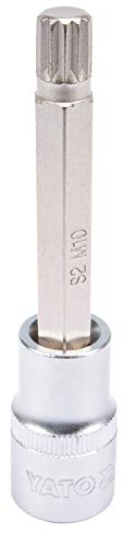 SOCKET BIT SPLINE 12 M10 L100MM