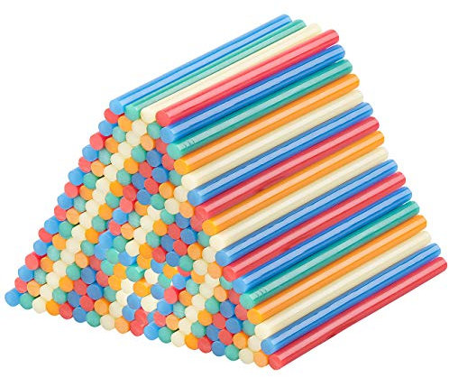 AGT Heißklebepatronen: 4er-Set 50 Klebesticks für Heißklebepistolen, 11 x 200 mm, bunt (Hot-Stick, Kleber)
