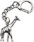 Emblems-Gifts Girafe Conçu à partir de GB Étain Porte-Clés (Wa) + 59mm Insigne de Bouton