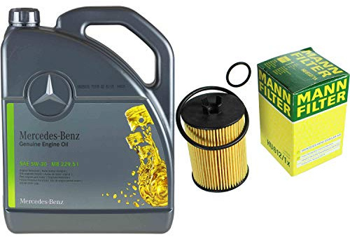 Filter Set Inspektionspaket 5 Liter Original Motoröl 5W-30 MB 229.51 MANN-FILTER Ölfilter