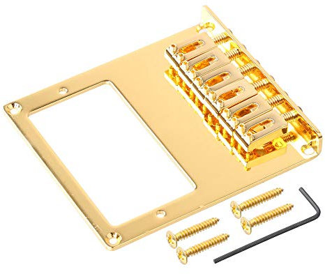 LYWS Tele Bridge Tele Humbucker-Gitarrenbrücke für Telecaster-Gitarre, Gold